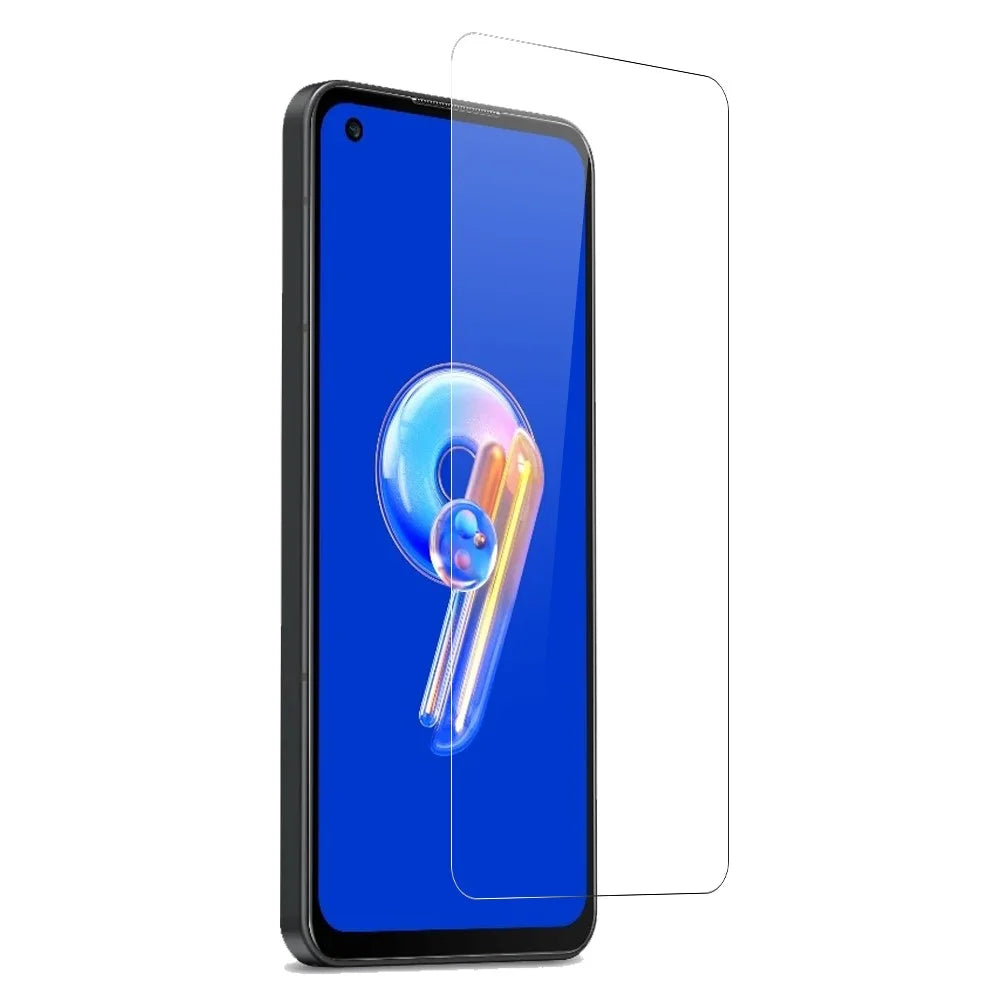 NORTHJO For Asus Zenfone 9 5G Phone Case TPU Cover + HD Clear Tempered Glass Screen Protector - Transparent - 2