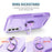 For Samsung Galaxy S23+ Hard PC+Silicone Phone Cover Rotatable Ring Holder Kickstand Cell Phone Case - Light Purple - 3