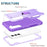 For Samsung Galaxy S23+ Hard PC+Silicone Phone Cover Rotatable Ring Holder Kickstand Cell Phone Case - Light Purple - 5