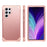 For Samsung Galaxy S23 Ultra Hard Plastic+Silicone Phone Case Shockproof Cell Phone Cover - Rose Gold - 7