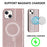 For iPhone 13 mini 5.4 inch RFID Blocking Phone Case Card Holder Stand Phone Leather Cover Compatible with MagSafe - Rose Gold - 4