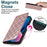 For iPhone 13 mini 5.4 inch RFID Blocking Phone Case Card Holder Stand Phone Leather Cover Compatible with MagSafe - Rose Gold - 7