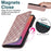 For iPhone 12 / 12 Pro 6.1 inch Magnetic Phone Case RFID Blocking PU Leather Card Holder Stand Cover Compatible with MagSafe - Rose Gold - 7