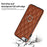 For iPhone SE (2020) / SE (2022) / 7 / 8 4.7 inch PU Leather + TPU Protective Cover Imprinted Rhombus Grid Pattern Rotation Ring Kickstand Phone Case - Brown - 5