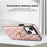 For iPhone 14 PU Leather + TPU Phone Case Imprinted Rhombus Grid Pattern Ring Holder Kickstand Phone Cover - Rose Gold - 7