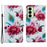 For Samsung Galaxy A14 5G / 4G PU Leather Phone Case Wallet Stand Pattern Printing Cover - Peacock Flower - 1