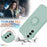 For Samsung Galaxy S23+ Protective Phone Case Ring Kickstand Liquid Silicone Phone Cover with Lanyard - Cyan - 3