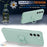 For Samsung Galaxy S23+ Protective Phone Case Ring Kickstand Liquid Silicone Phone Cover with Lanyard - Cyan - 6