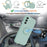 For Samsung Galaxy S23+ Protective Phone Case Ring Kickstand Liquid Silicone Phone Cover with Lanyard - Cyan - 7