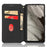 Wallet Phone Case for Google Pixel 7a , PU Leather Imprinted Rhombus Pattern Flip Folio Stand Phone Cover - Black - 2