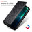 Wallet Phone Case for Google Pixel 7a , PU Leather Imprinted Rhombus Pattern Flip Folio Stand Phone Cover - Black - 5