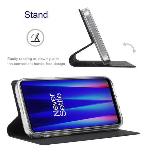 VILI DMX Series for OnePlus 11 5G PU Leather Phone Case Card Slots Mobile Phone Stand Cover - Black - 2