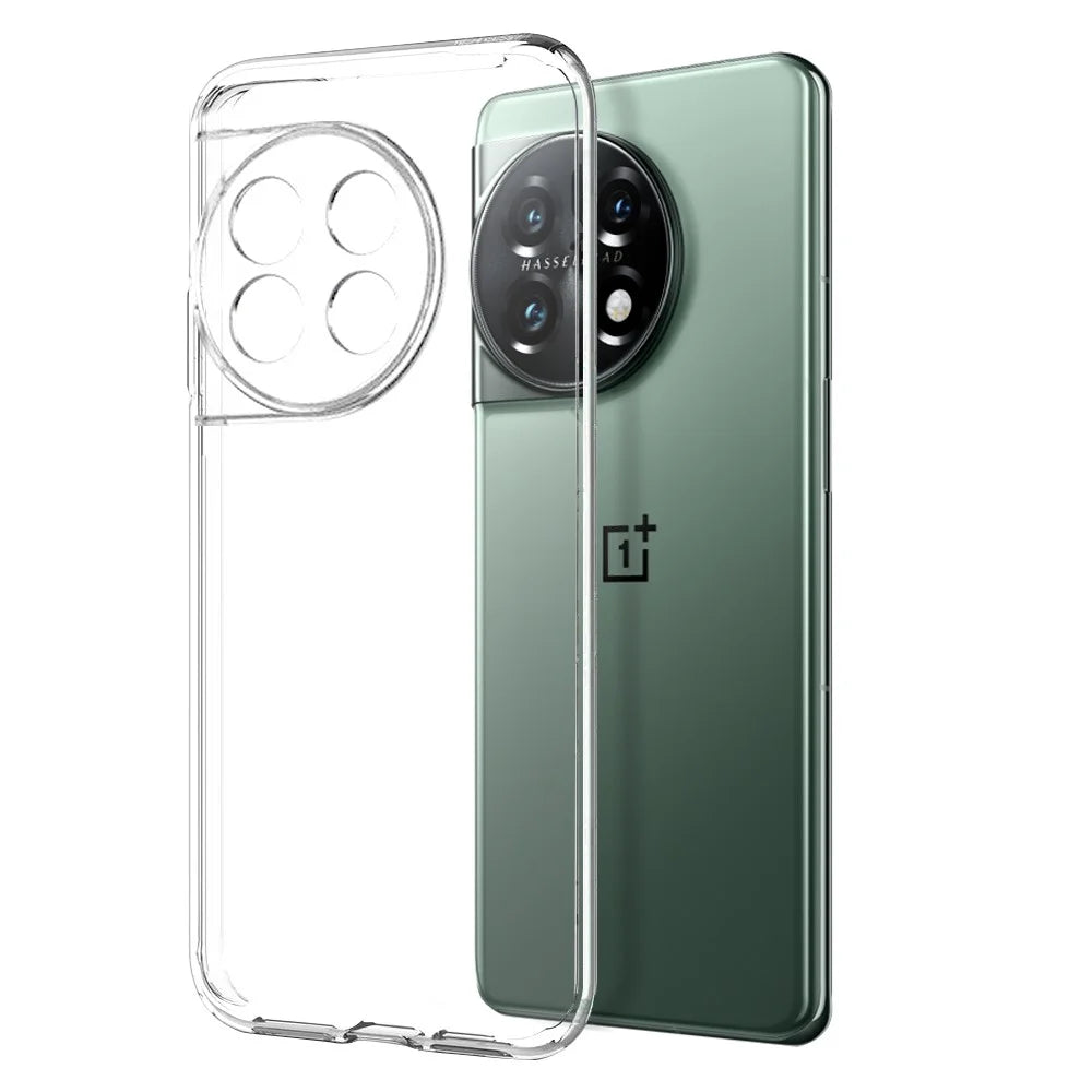 NORTHJO For OnePlus 11 5G Transparent Phone TPU Case + Anti-scratch Tempered Glass Screen Protector - Transparent - 3