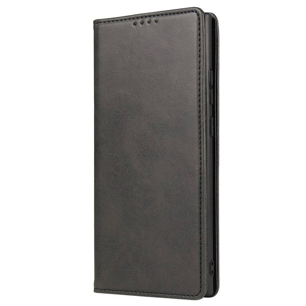 For Samsung Galaxy S21 Ultra 5G Phone Flip Leather Wallet Case Business Style Stand Mobile Phone Cover - Black - 7