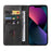 For iPhone 13 6.1 inch Leather Stand Phone Case Calf Texture Wallet Magnetic Cell Phone Cover - Black - 2