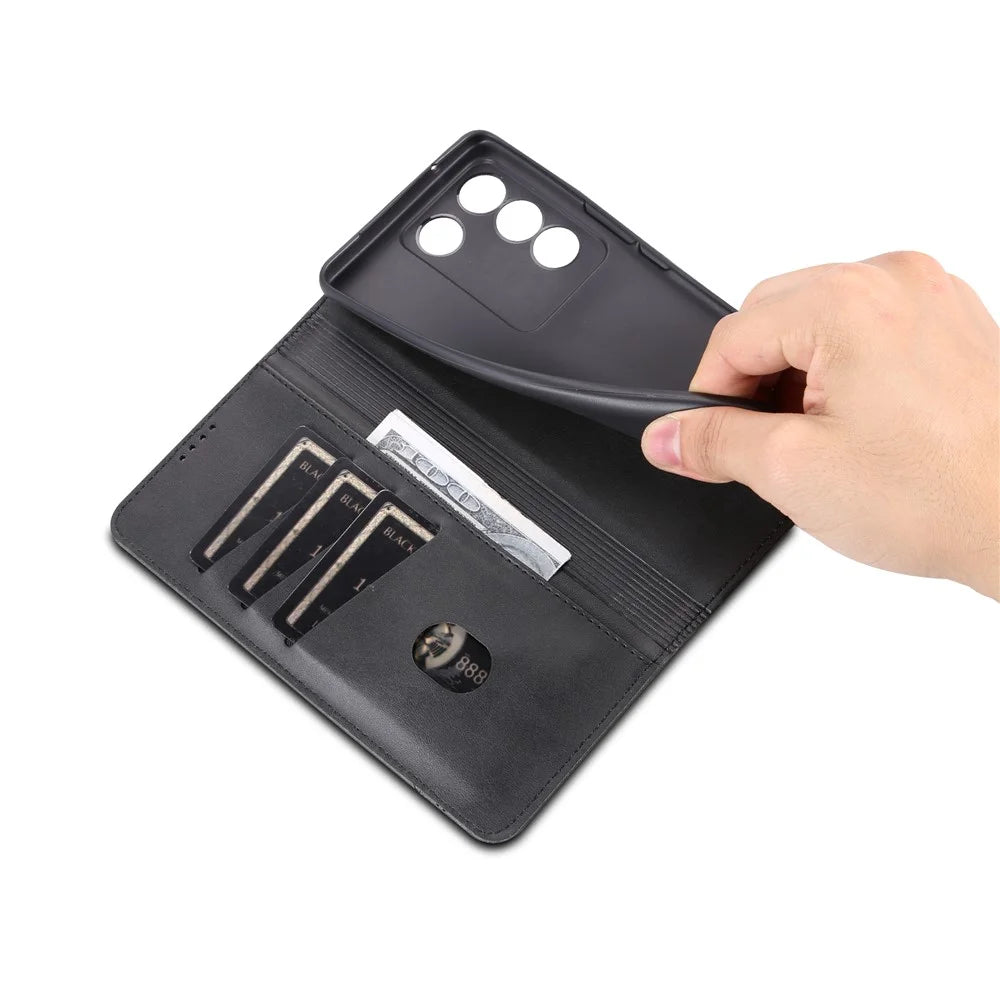 AZNS For vivo S16 / S16 Pro Phone Stand Case PU Leather Wallet Magnetic Phone Cover - Black - 7