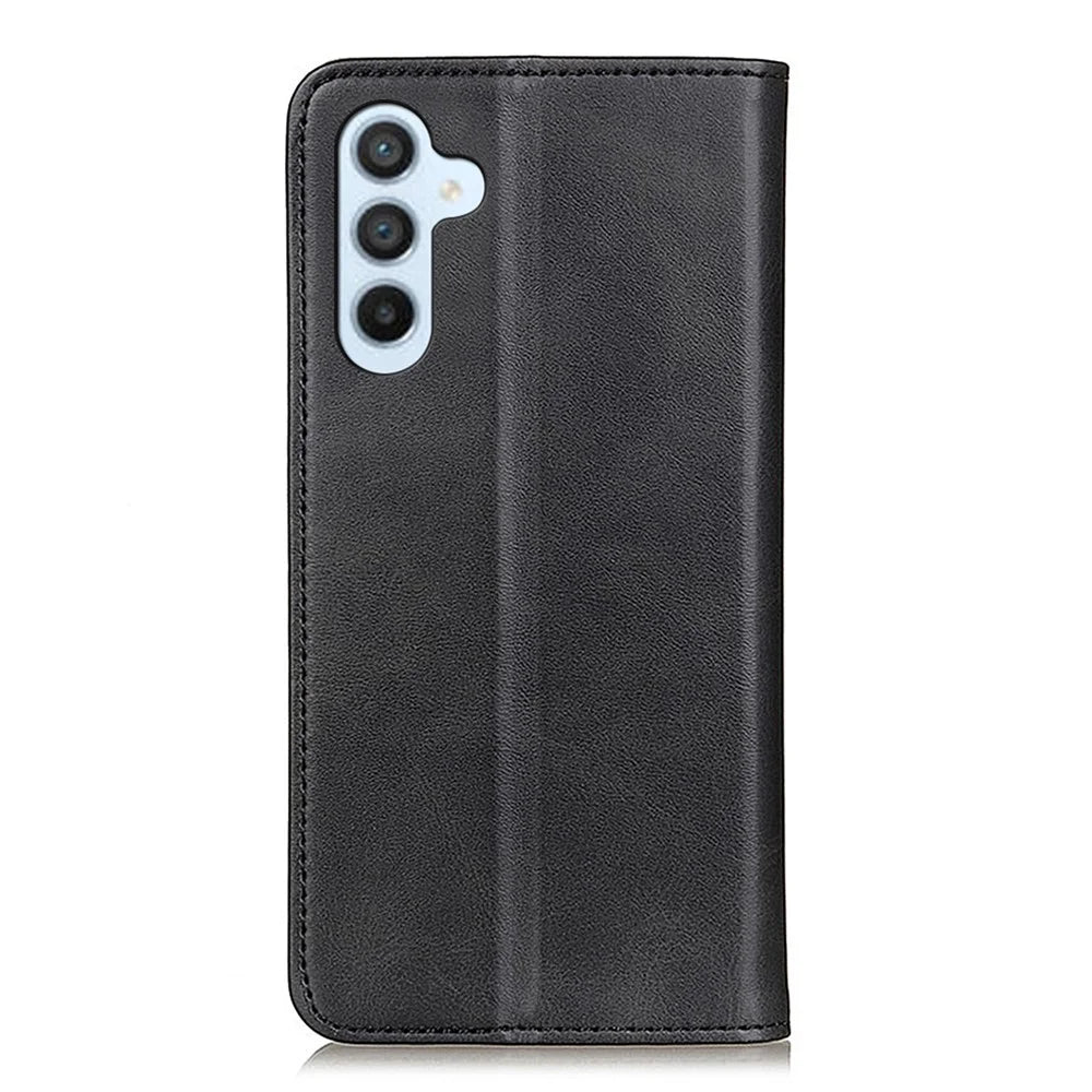 Split Leather Wallet Case for Samsung Galaxy A24 4G (162.1 x 77.6 x 8.3mm) , Flip Book Stand Shockproof Phone Cover - Black - 7
