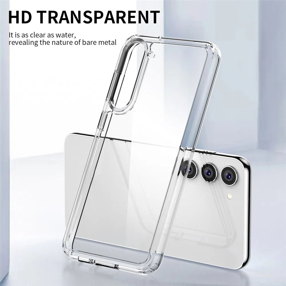IPAKY Diamond Series for Samsung Galaxy S23 Phone Case High Transparency PC+TPU Anti-drop Back Cover - Transparent - 4