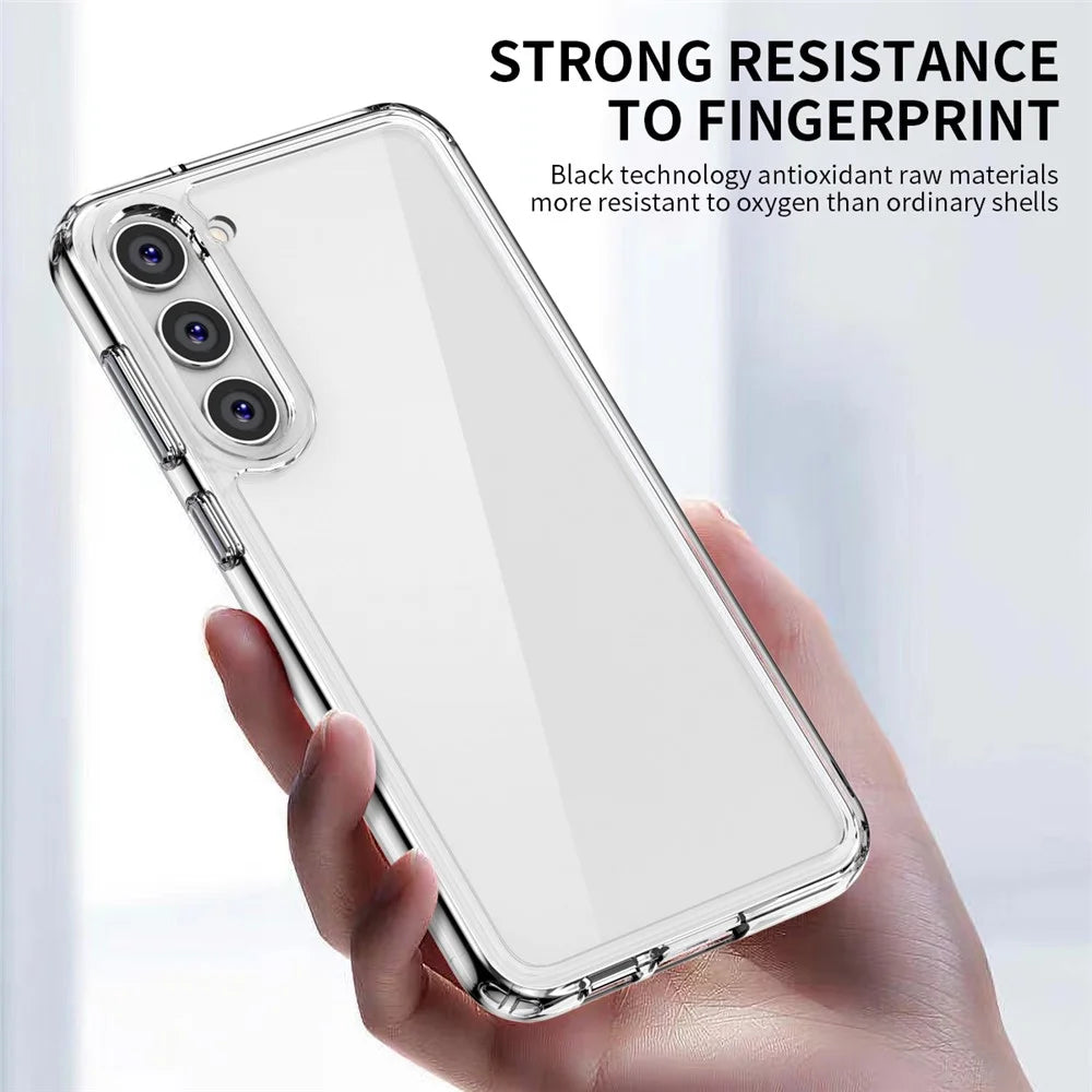 IPAKY Diamond Series for Samsung Galaxy S23 Phone Case High Transparency PC+TPU Anti-drop Back Cover - Transparent - 6