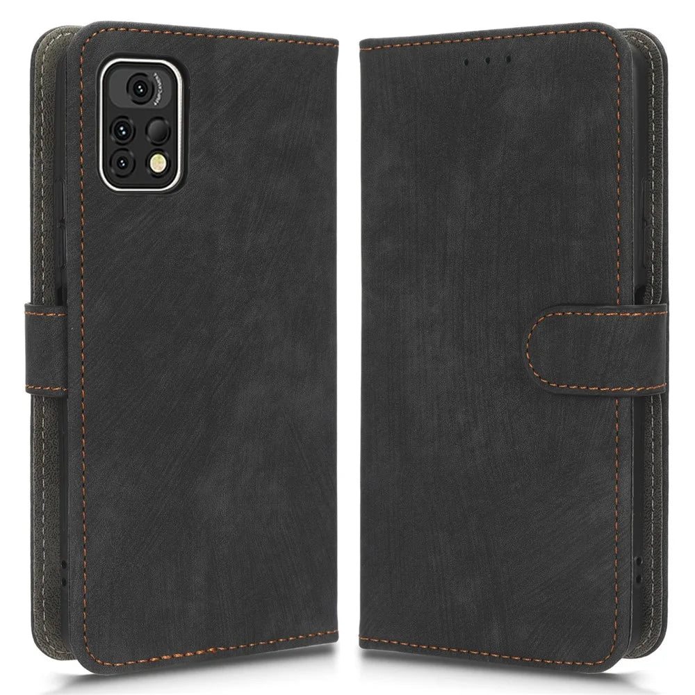 For Umidigi A13 Pro TPU+PU Leather Phone Case Phone Stand RFID Blocking Wallet Cover - Black - 1