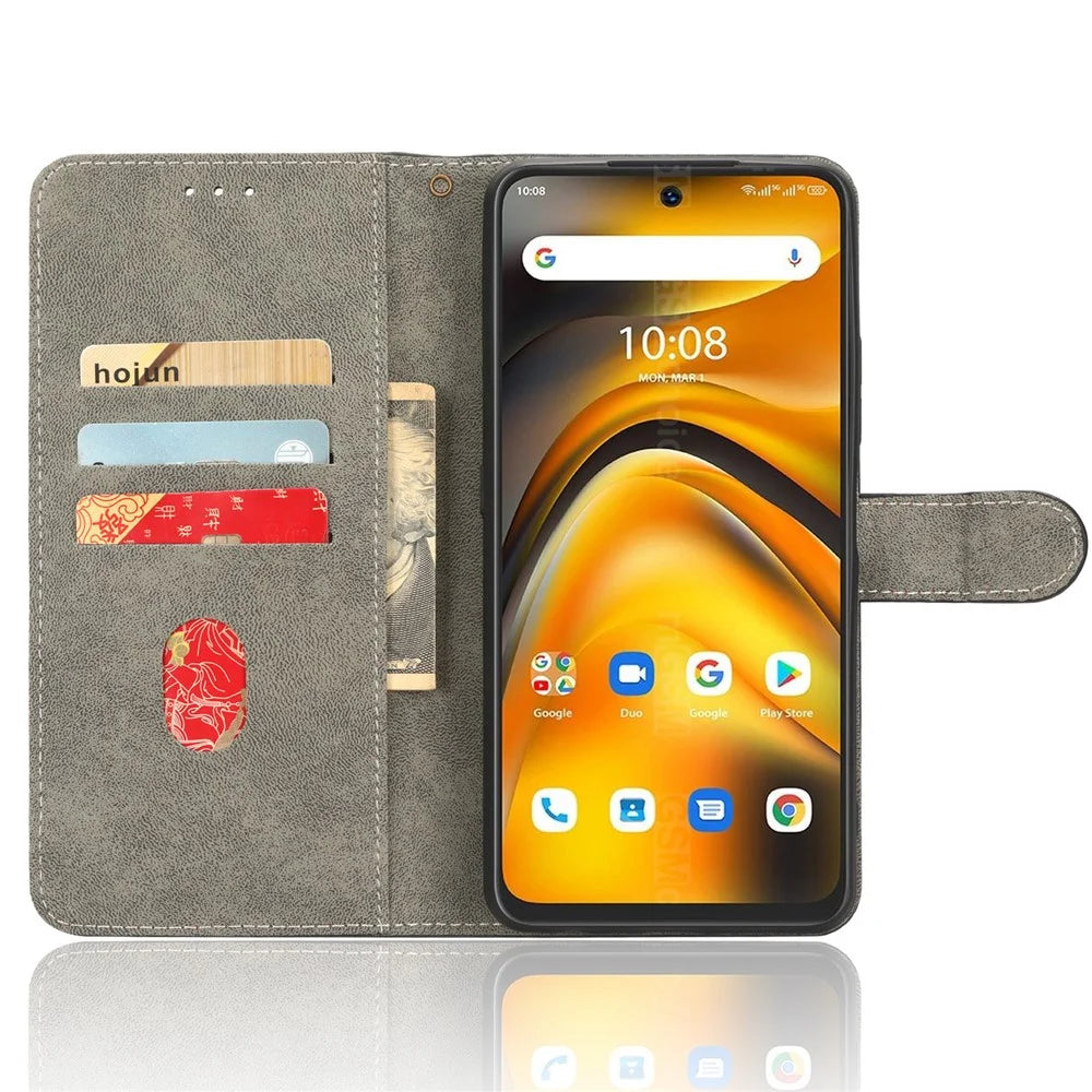 For Umidigi A13 Pro TPU+PU Leather Phone Case Phone Stand RFID Blocking Wallet Cover - Black - 2