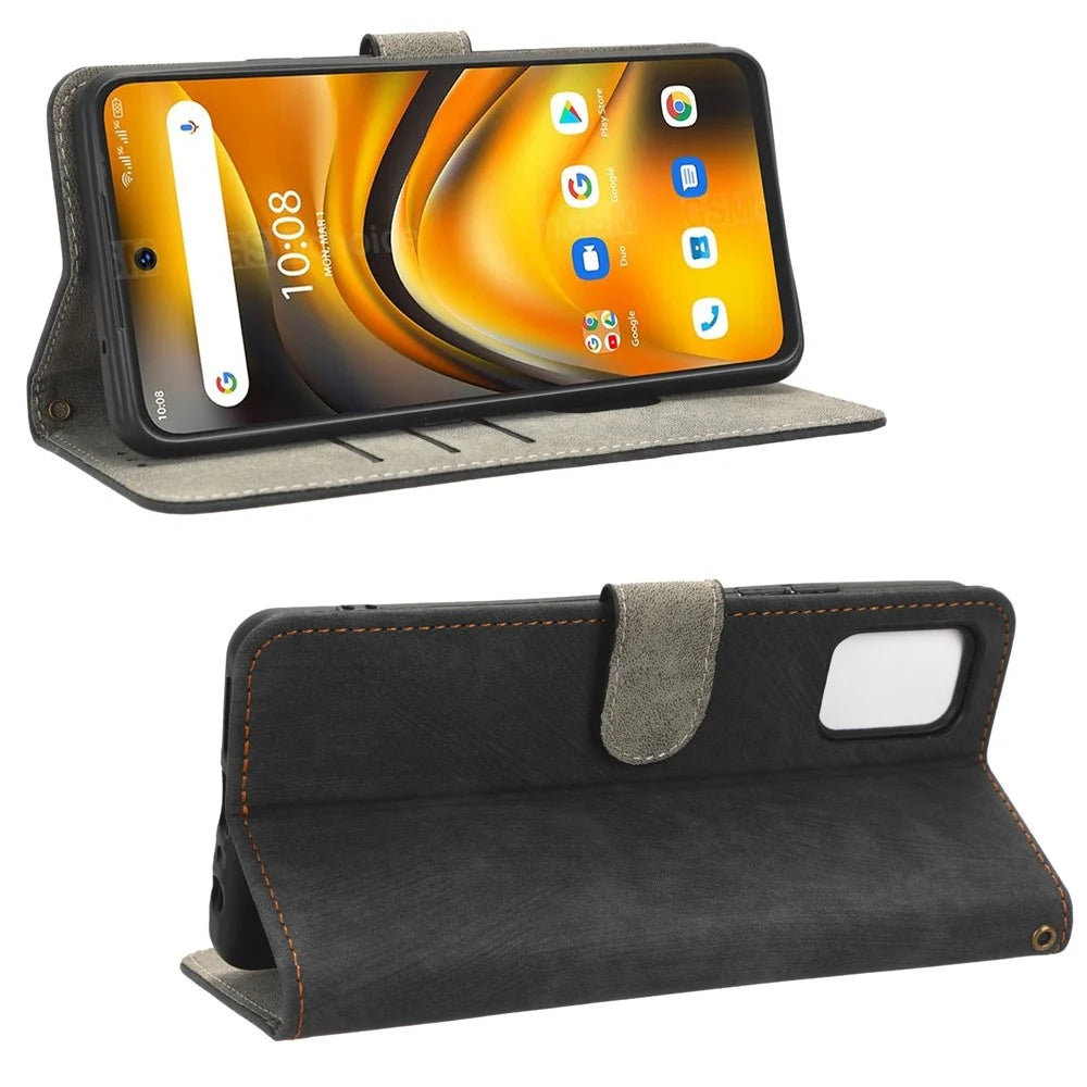 For Umidigi A13 Pro TPU+PU Leather Phone Case Phone Stand RFID Blocking Wallet Cover - Black - 3