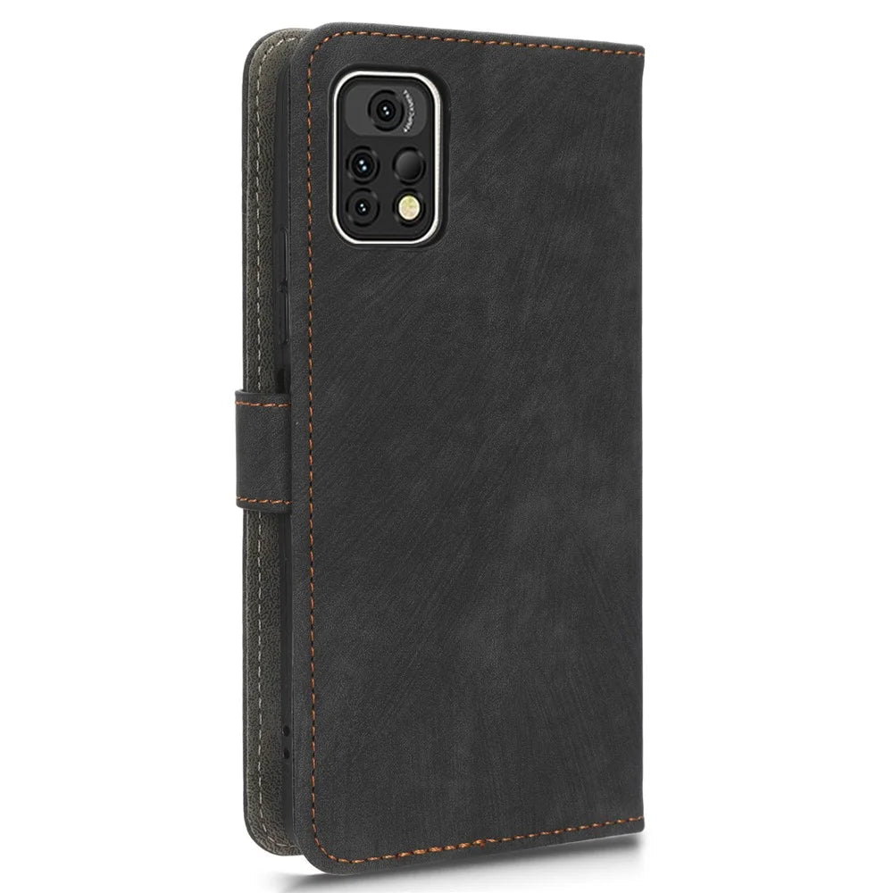 For Umidigi A13 Pro TPU+PU Leather Phone Case Phone Stand RFID Blocking Wallet Cover - Black - 6