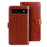 IDEWEI For Google Pixel 7a Anti-drop Cell Phone Cover Stand Wallet Protective PU Leather Phone Case - Brown - 1