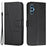 PU Leather Phone Cover For TECNO Spark 8P , Stand Wallet Full Protection Cell Phone Case with Strap - Black - 1