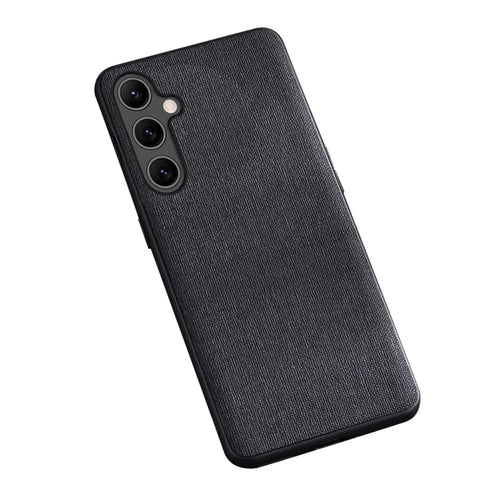 Non-slip Phone Case For Samsung Galaxy A54 5G Cloth Texture Anti-scratch Phone Back Cover - Black - 1