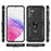 For Samsung Galaxy A54 5G Shockproof Phone Case Military Grade Phone Back Cover with Ring Kickstand - Black - 2
