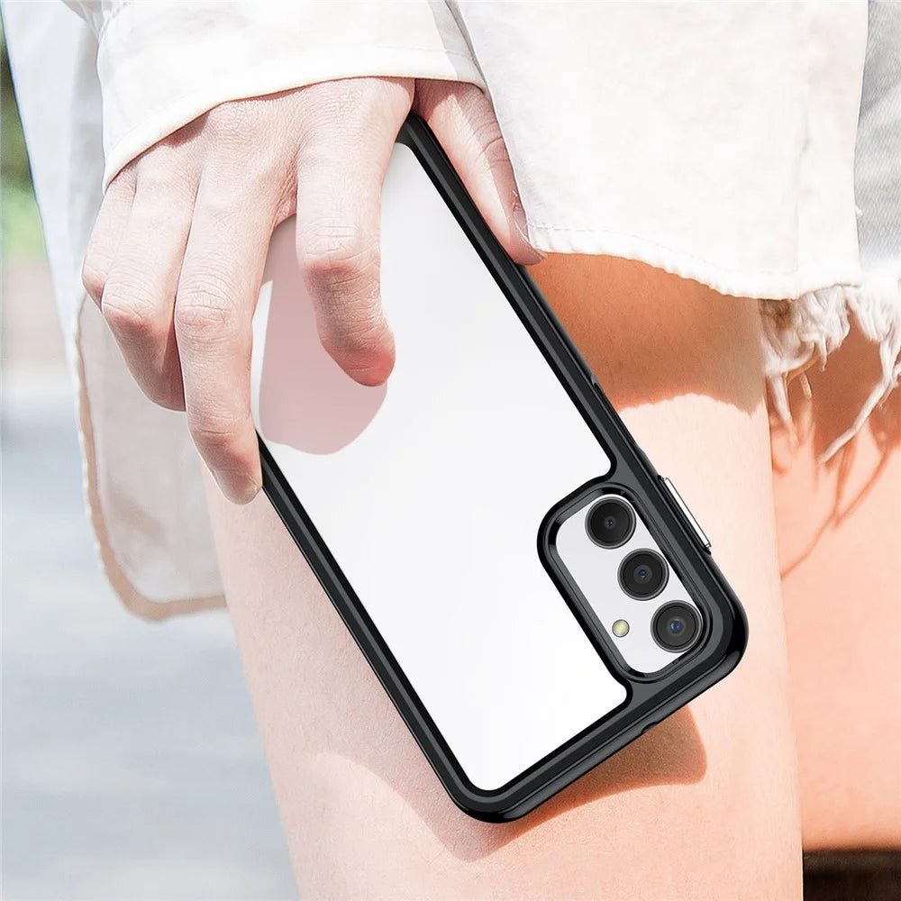 For Samsung Galaxy A24 4G (162.1 x 77.6 x 8.3mm) TPU + Acrylic Phone Case Anti-drop Phone Protective Cover - Black - 7