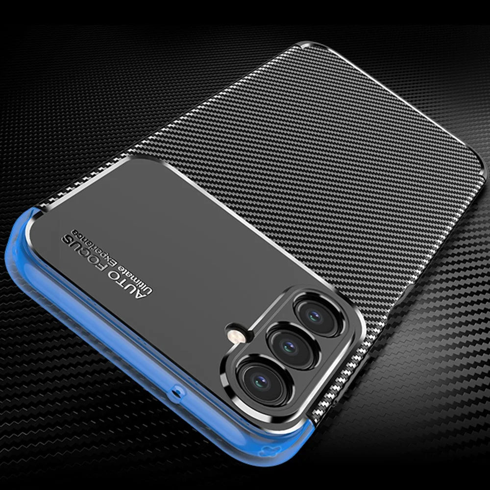 For Samsung Galaxy A24 4G (162.1 x 77.6 x 8.3mm) Carbon Fiber Texture Phone Case Drop Resistant TPU Phone Cover - 7