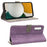 For Samsung Galaxy A34 5G Leather Phone Case Stand RFID Blocking Wallet Cover - Purple - 3