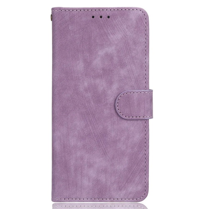 For Samsung Galaxy A34 5G Leather Phone Case Stand RFID Blocking Wallet Cover - Purple - 5