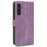 For Samsung Galaxy A34 5G Leather Phone Case Stand RFID Blocking Wallet Cover - Purple - 6