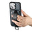 SUTENI H13 Phone Kickstand Case with Hand Strap for iPhone 14 Pro Max Card Holder Leather Coated PC + TPU Cover - Blue - 4