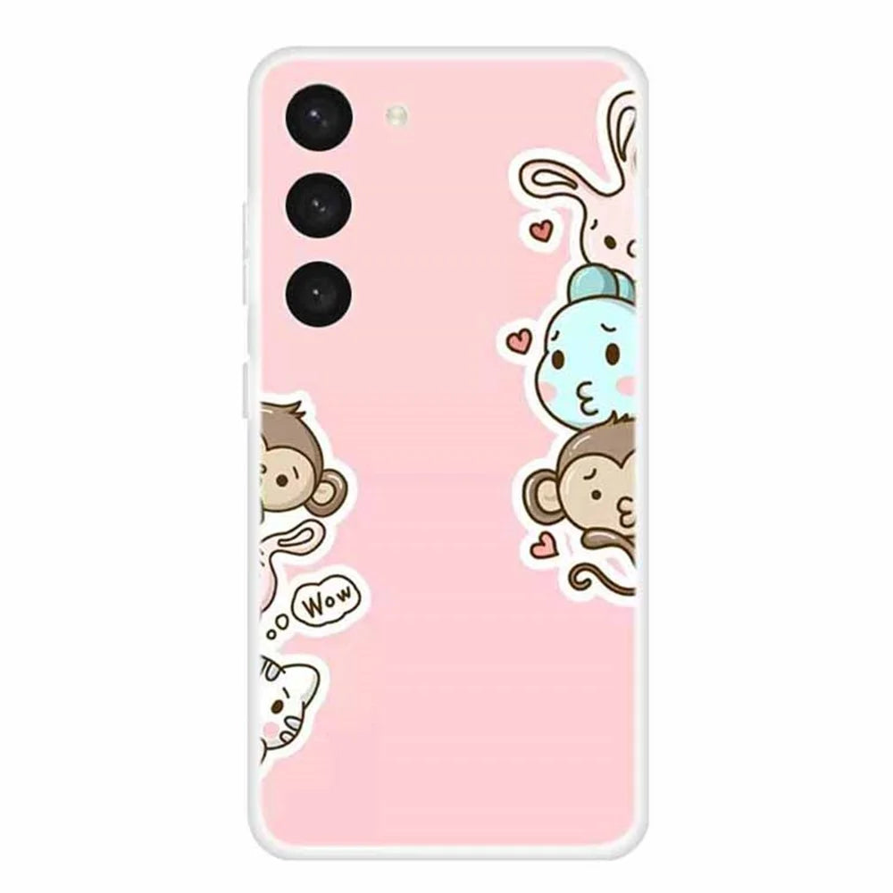 TPU Phone Case for Samsung Galaxy S23 Pattern Printing Slim Soft Shockproof Cover - Wow - 1