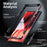 LUPHIE for Samsung Galaxy S23 Ultra Metal Frame Phone Back Cover Protective Cell Phone Case - Black - 5