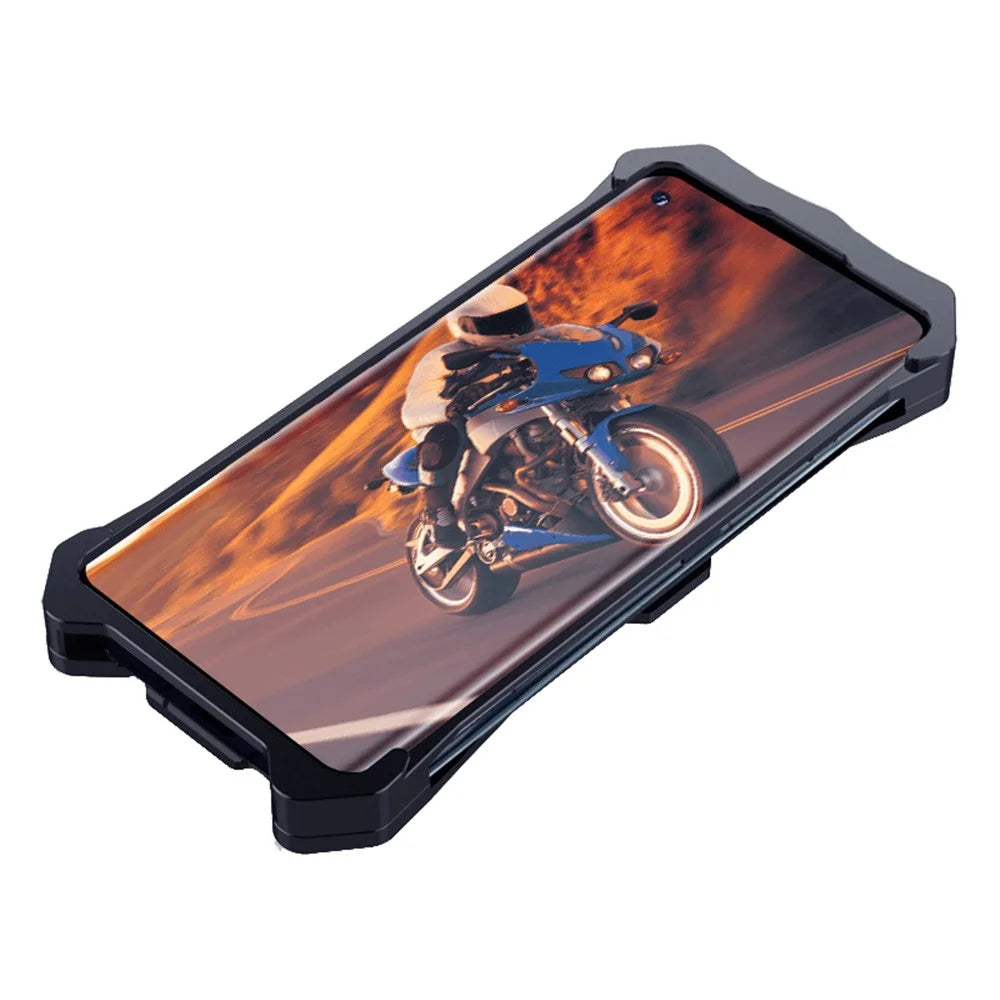 For OnePlus 11 5G Heavy Duty Armor Metal Phone Case Rugged Shockproof Mobile Phone Cover - Black - 5
