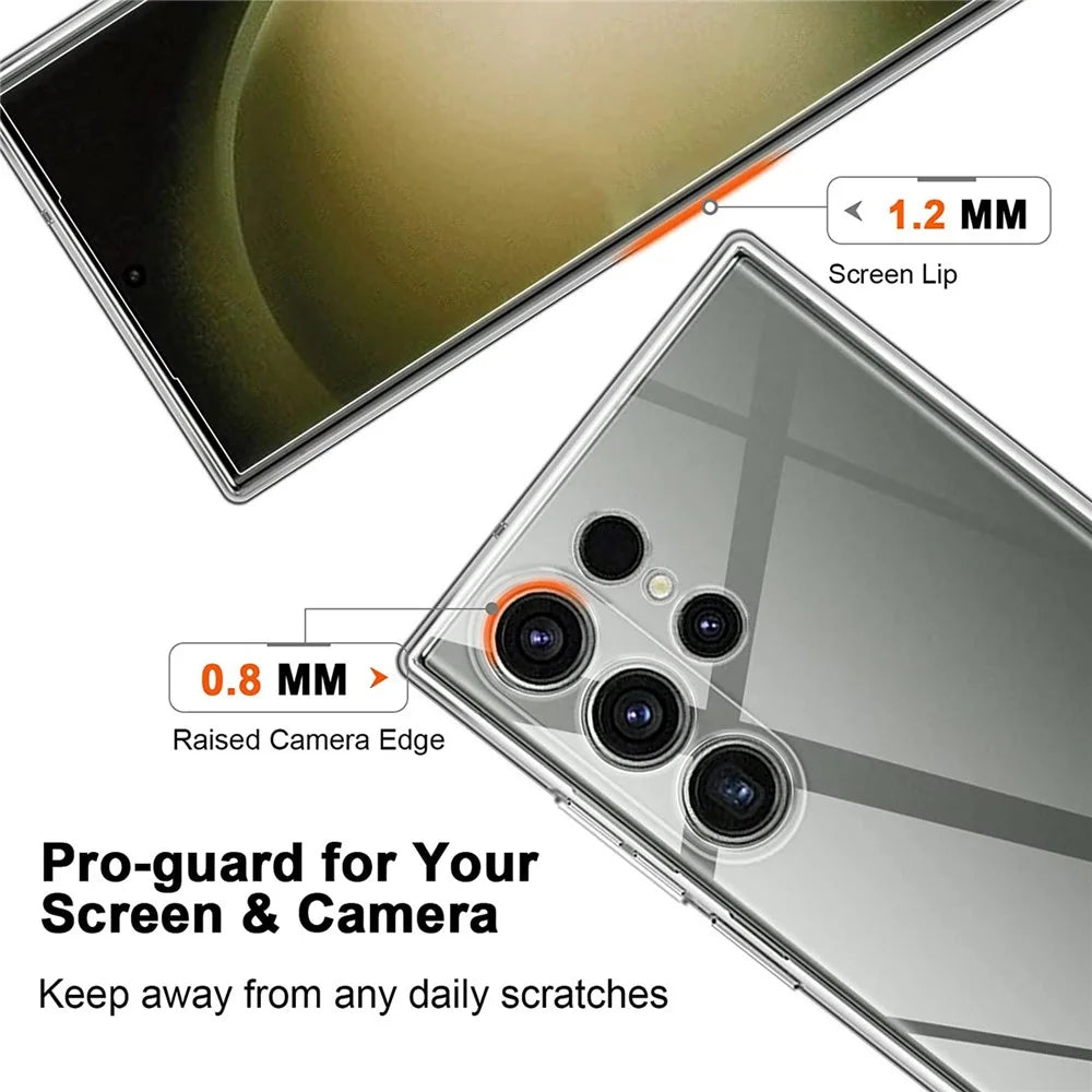 For Samsung Galaxy S23 Ultra Shockproof TPU Cell Phone Case Anti-fingerprint Protective Phone Cover - 2