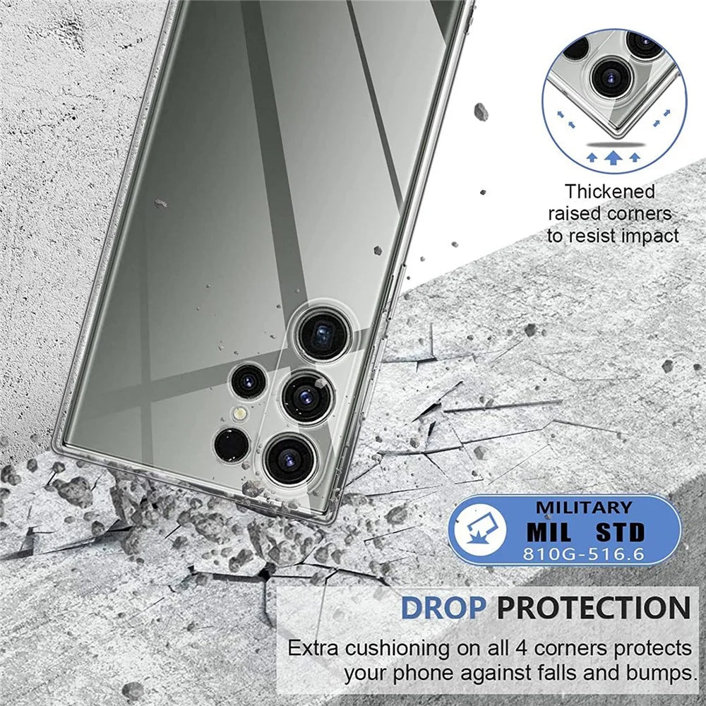 For Samsung Galaxy S23 Ultra Shockproof TPU Cell Phone Case Anti-fingerprint Protective Phone Cover - 5