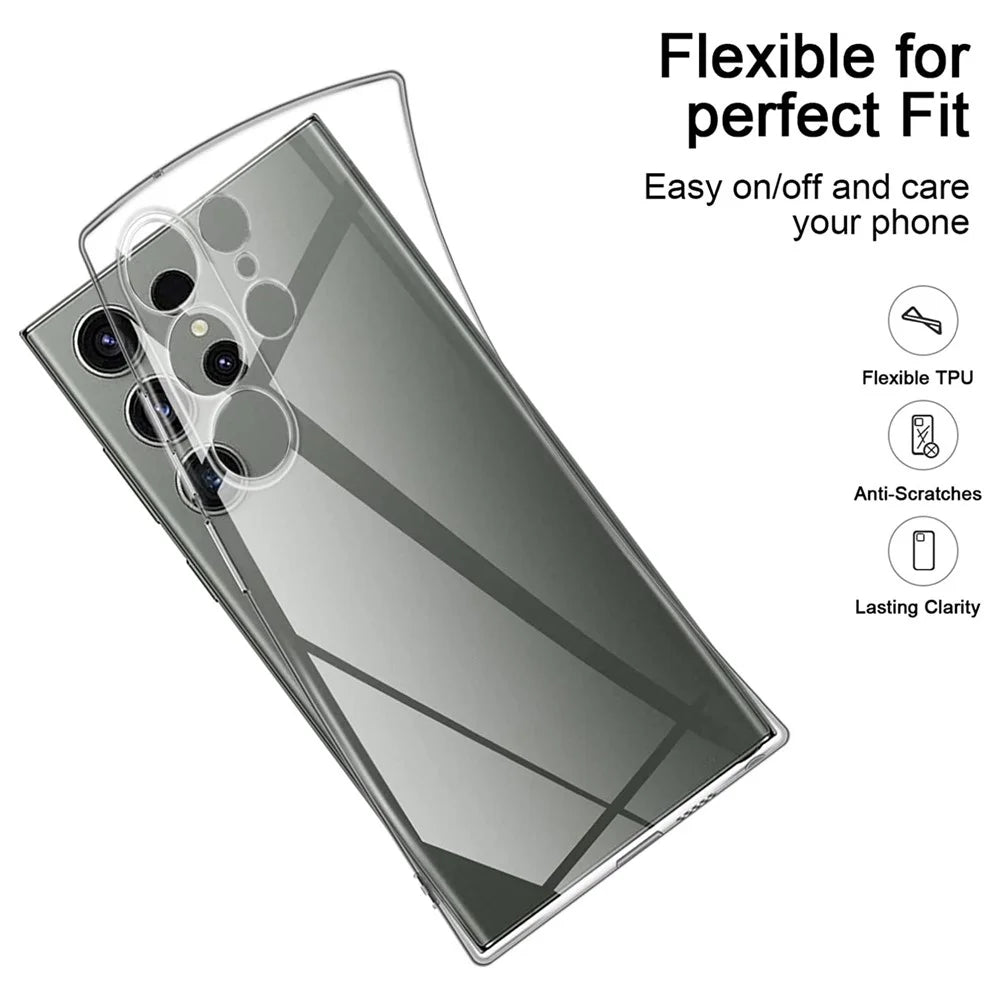 For Samsung Galaxy S23 Ultra Shockproof TPU Cell Phone Case Anti-fingerprint Protective Phone Cover - 6