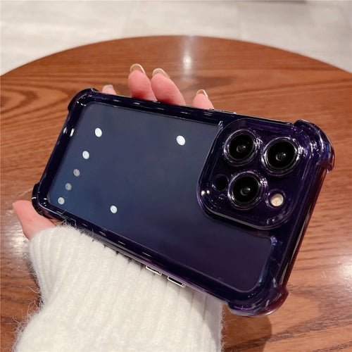 Shockproof Cell Phone Cover for iPhone 13 Pro Max 6.7 inch Four Corners Protection Phone Case - Purple - 1