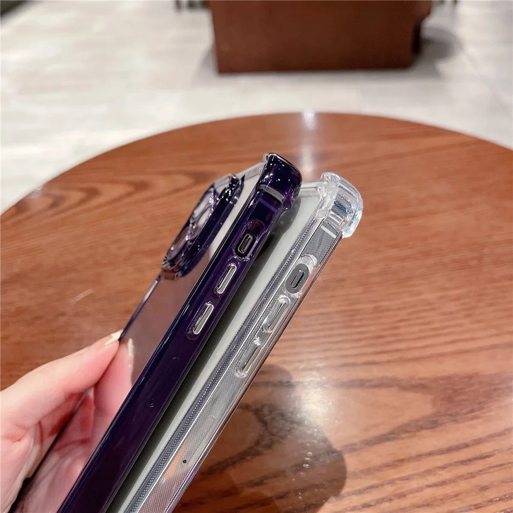 Mobile Phone Cover for iPhone 14 Pro Anti-drop Four Corners Protection Phone Case - Transparent - 3
