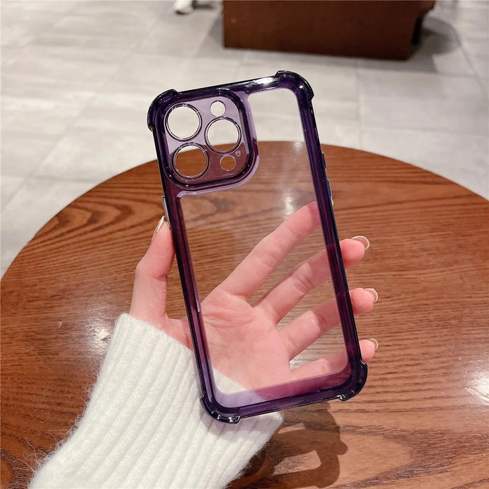 For iPhone 14 Pro Max Shockproof Cell Phone Case with Four Corners Drop Protection - Grey - 5