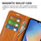 For Samsung Galaxy A34 5G Folio Flip Phone Case Calf Texture Stand Wallet Cover - Yellow - 5