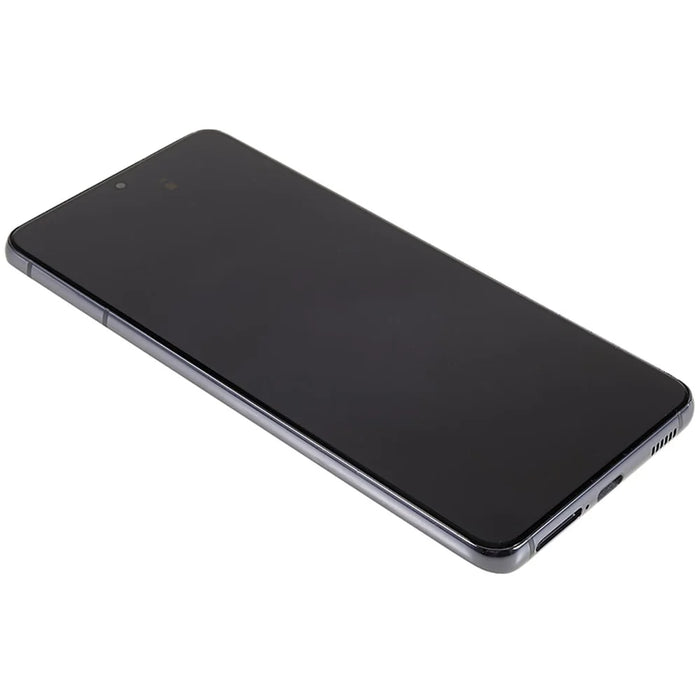 For Samsung Galaxy S21 5G G991 OLED Screen and Digitizer Assembly + Frame (without Logo) - Grey - 6
