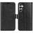 For Samsung Galaxy A34 5G Crazy Horse Texture Case Leather Wallet Stand Folio Flip Cover - Black - 1