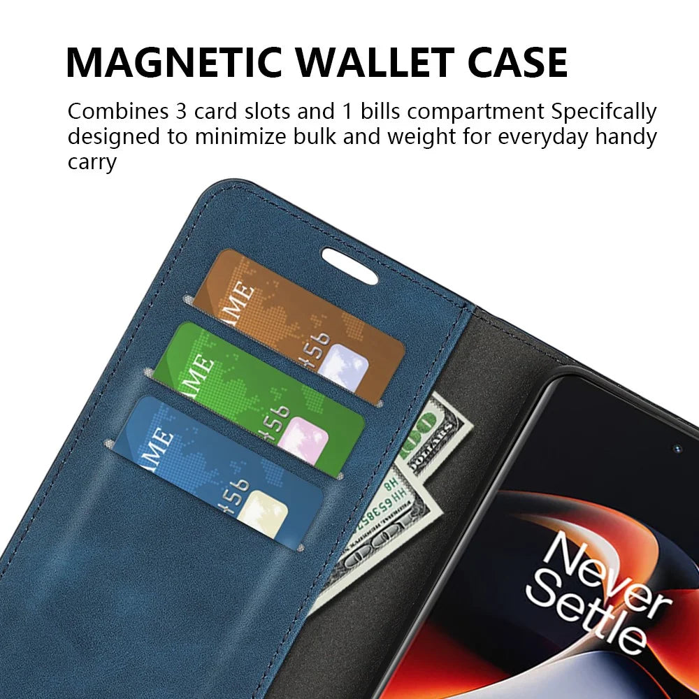 For OnePlus Ace 2 5G / 11R 5G Skin-touch Stand Wallet Case PU Leather Flip Phone Cover - Blue - 4